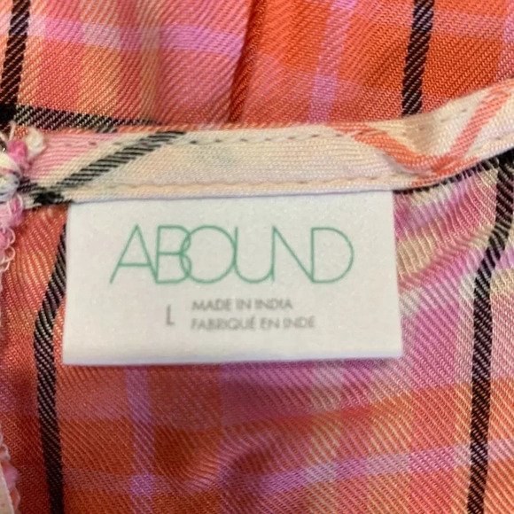 Abound Nordstrom Women's Plaid Spaghetti Strap Lightweight Mini Dress Size L NWT - Picture 9 of 13